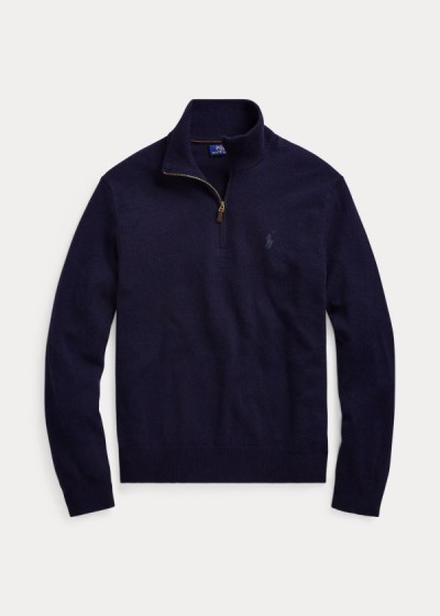 Sueter Polo Ralph Lauren Hombre Azules - Merino Quarter-Zip - BYOCW0937